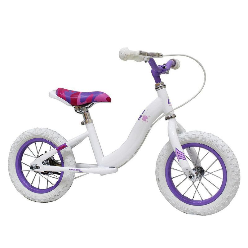 Bicicleta De Equilibrio Para Niña Rin 12 Blanco Con Morado - Lider Bike