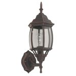 Farol Para Pared Exterior Café Óxido 1 Luz 100 W - Zlumini