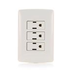 Tomacorriente Toma 5-15R Sencillo Blanco - Volteck