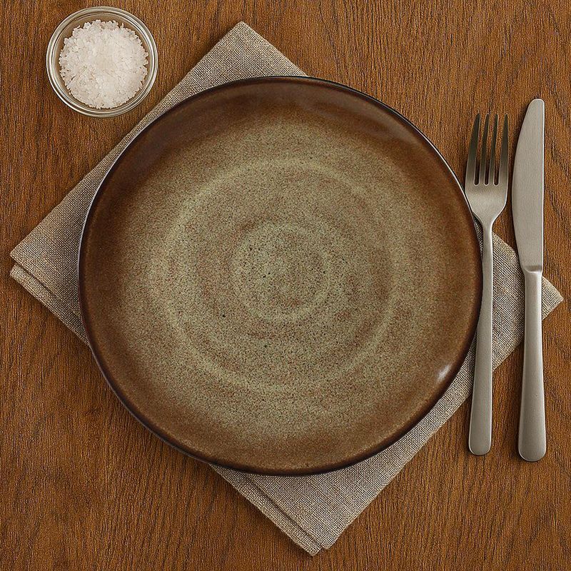 Plato para Postre Marrón Natural