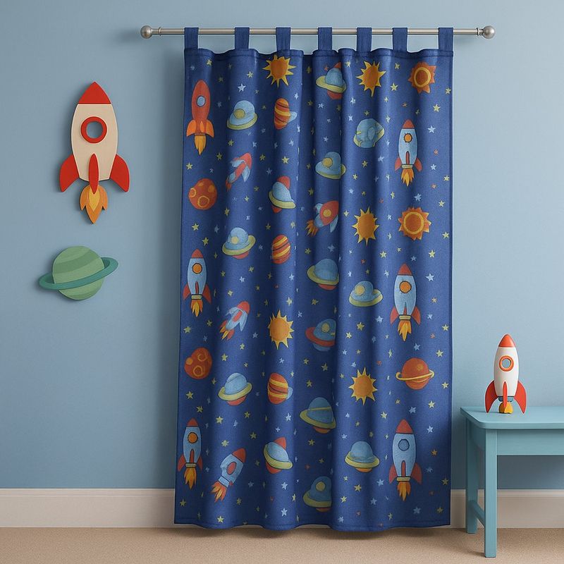 Cortina Seda Universo para Niños