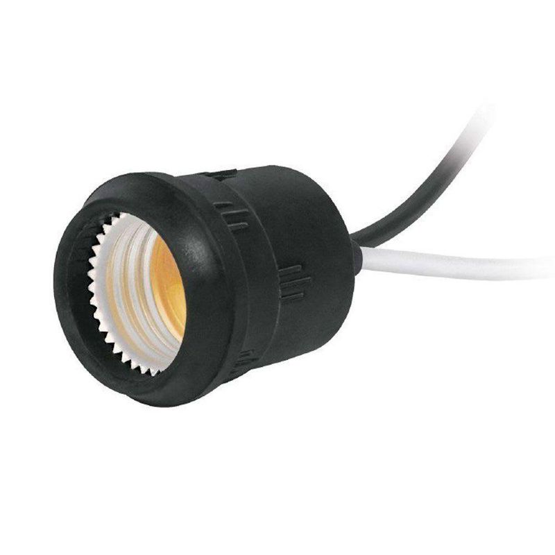 Sockets Negros Simples De Pvc E27 - Volteck