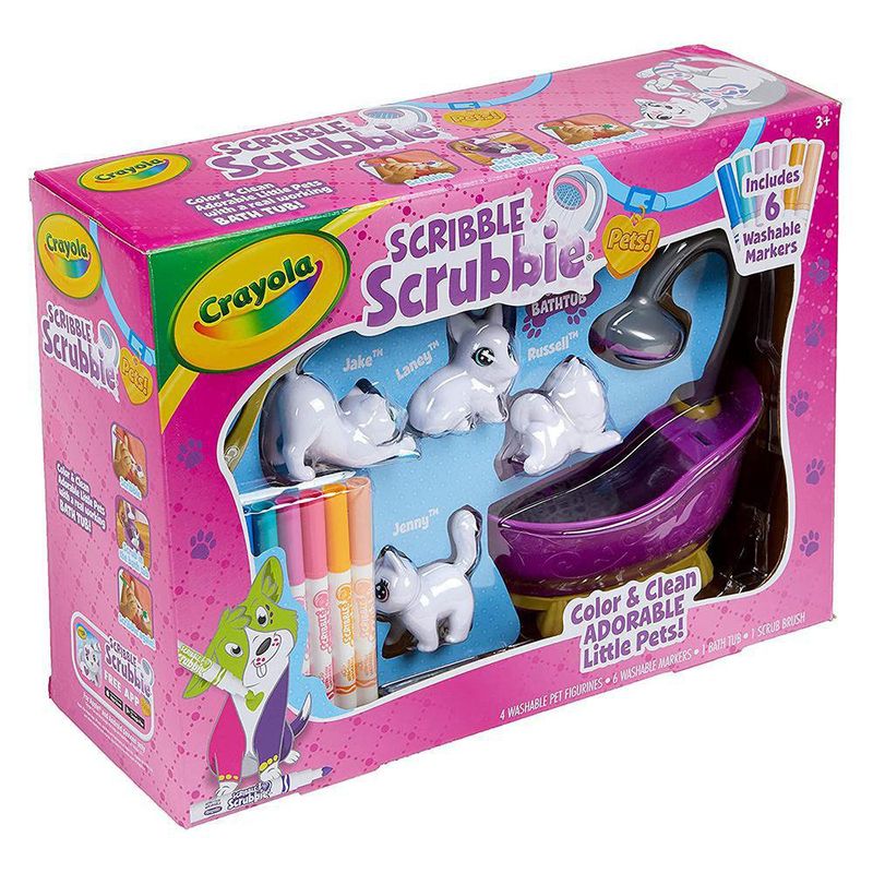 Tina De Mascotas Para Colorear Scribble Scrubbie De 12 Pzas - Crayola