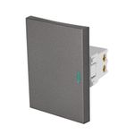 Switch Sencillo Acero Lisboa 3 Módulos - Volteck