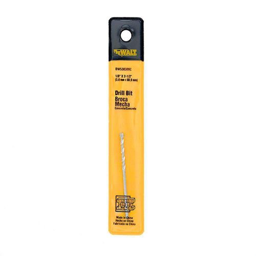 Broca Para Concreto 1/8 Plg X 2.5 Plg Mandril 3/8 Plg - Dewalt
