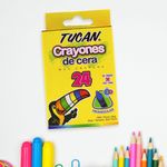 Crayón De Cera Estándar Triangular 24 Colores - Tucan