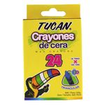 Crayón De Cera Estándar Triangular 24 Colores - Tucan