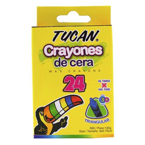 Crayón De Cera Estándar Triangular 24 Colores - Tucan