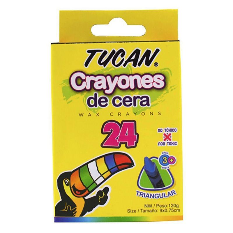 Crayón De Cera Estándar Triangular 24 Colores - Tucan