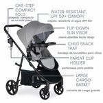Combo De Carruaje Y Asiento De Auto Willow Brook Baby Gris - Britax