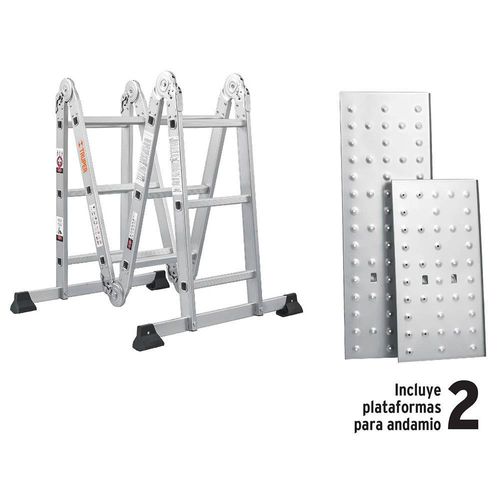 Escalera Articulada De Aluminio Con 16 Peldaños - Truper