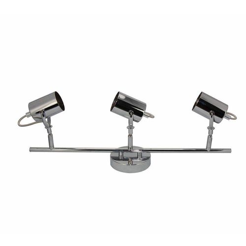 Lámpara De Techo/Pared 'Luz De Estudio' Cromo 3Bombillosxgu10X50Wmax - Zlumini
