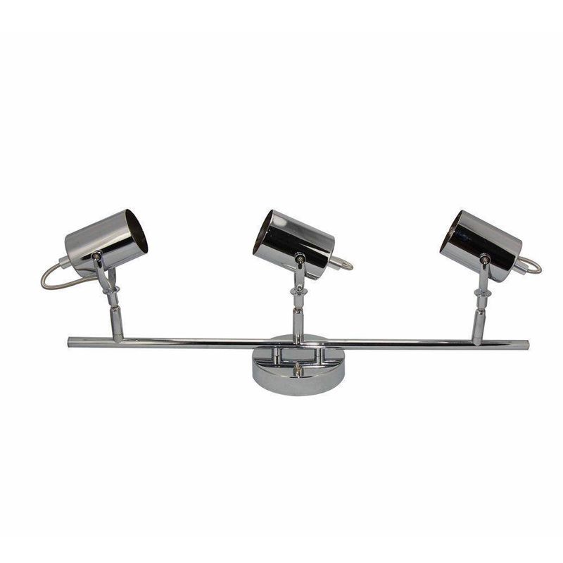 Lámpara De Techo/Pared 'Luz De Estudio' Cromo 3Bombillosxgu10X50Wmax - Zlumini