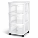 Organizador Plástico de 3 Gavetas Transparente