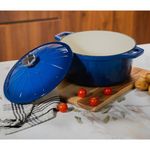 Olla Con Tapa Hierro Fundido 28 Cm Azul - Picca