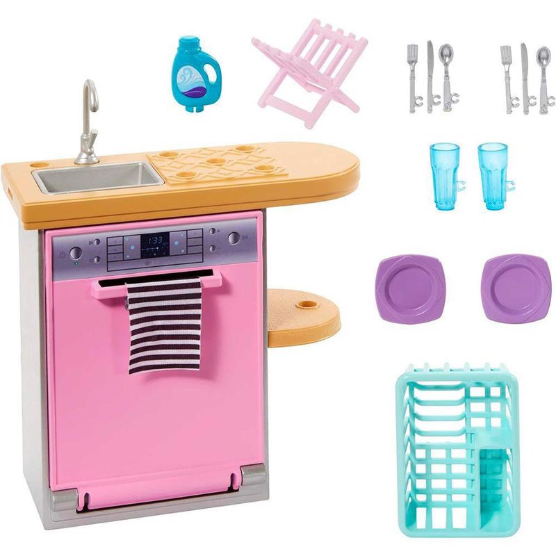 Set De Lavaplatos Para Muñeca - Barbie