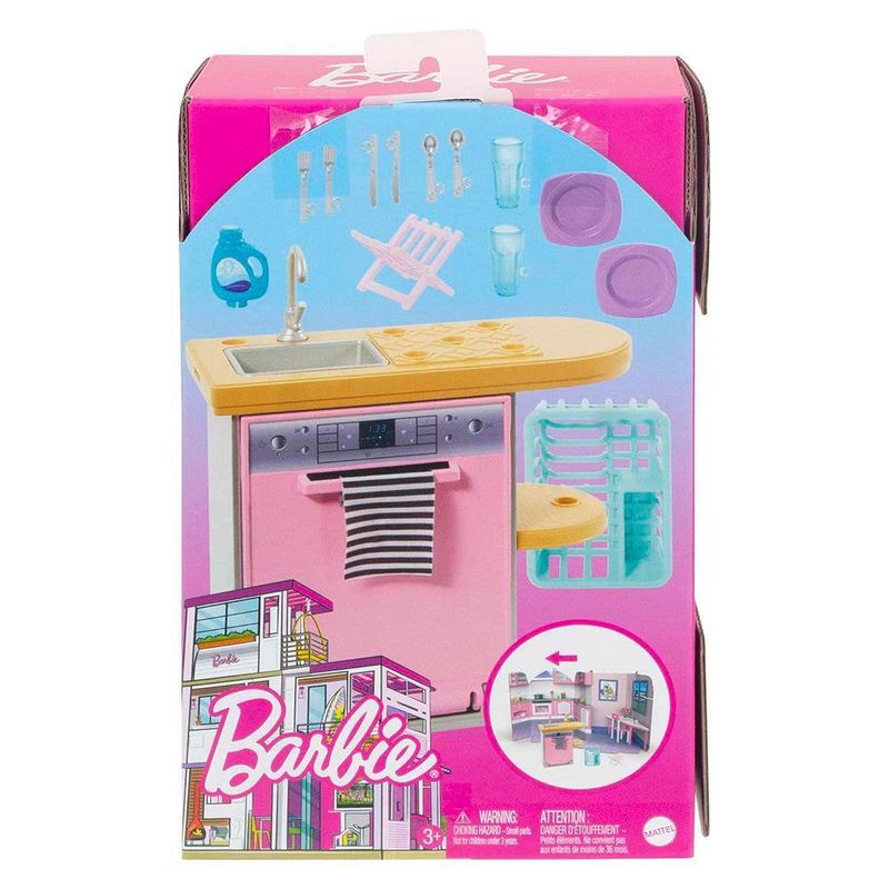 Set De Lavaplatos Para Muñeca - Barbie