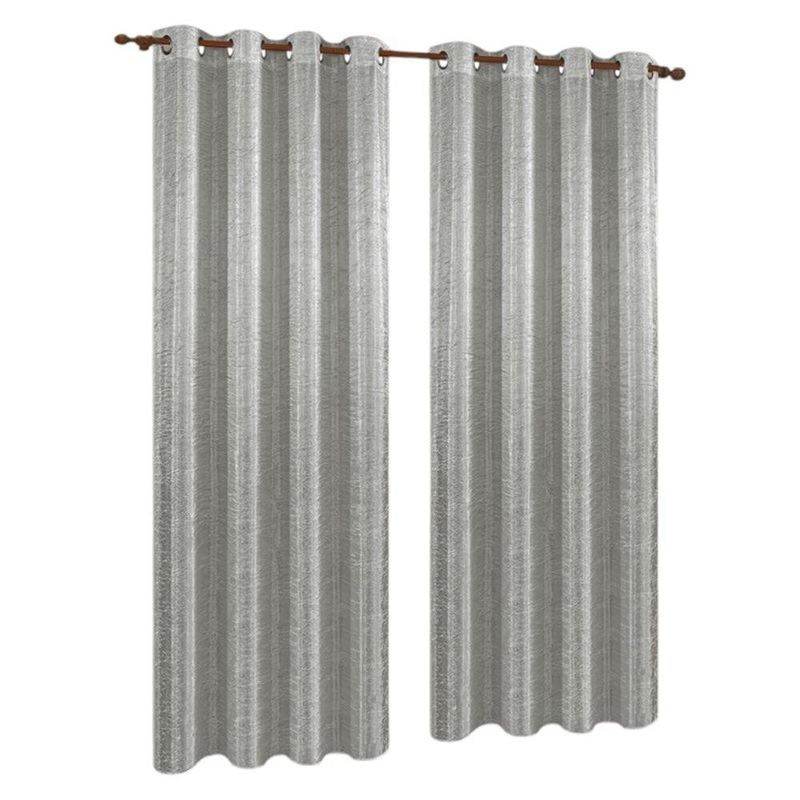 Cortina Color Gris Diseño Corrugado