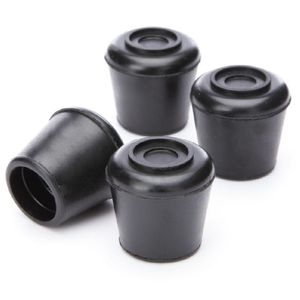 4 Tacos De Caucho De 3/4 Plg Negro