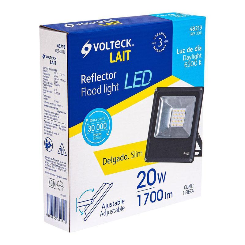 Reflector Delgado LED Luz De Día 20 W - Volteck