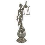 Estatua Decorativa Dama Justicia Plata 9Cm