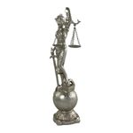 Estatua Decorativa Dama Justicia Plata 9Cm