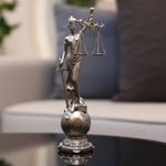 Estatua Decorativa Dama Justicia Plata 9Cm