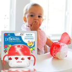 Vasito Para Snacks Con Tapa Y Asas Removibles Rojo - Dr. Browns