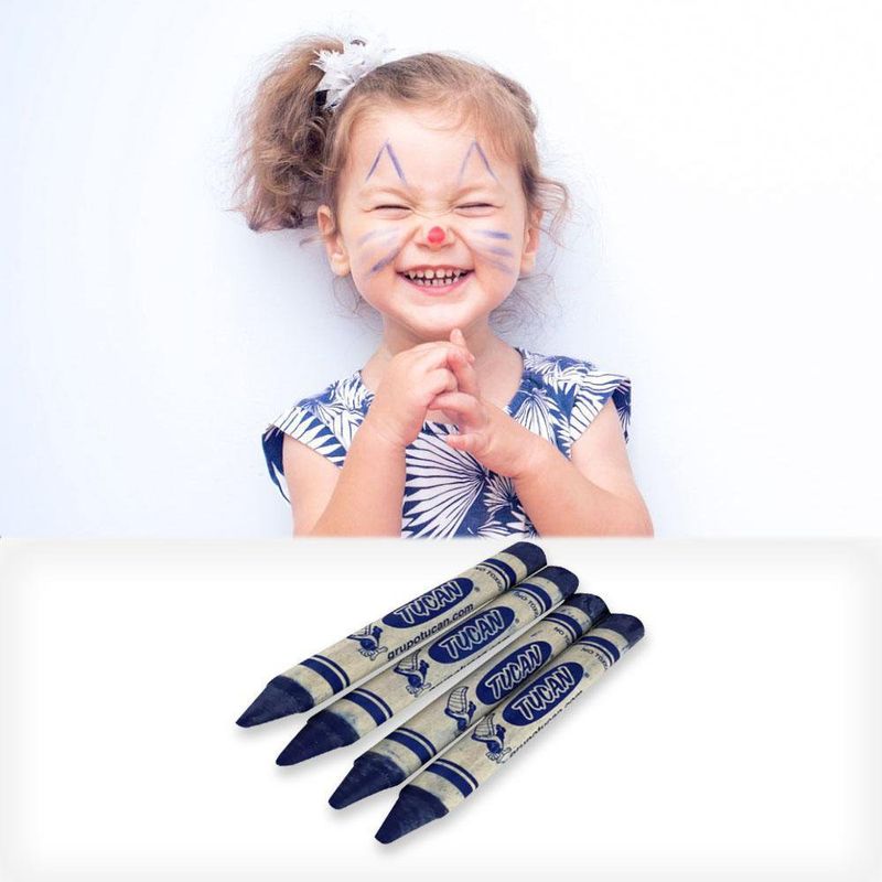 Crayones para Cara y Cuerpo Jumbo Azul 5 Unidades