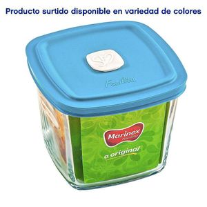 Hermético de Vidrio Transparente con Tapa Plástica 1 L