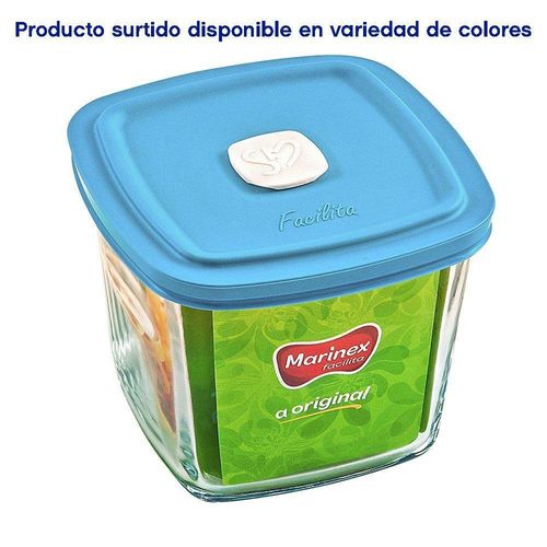 Hermético de Vidrio Transparente con Tapa Plástica 1 L