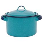 Olla Recta 20 Orejas Roladas Azul Turquesa