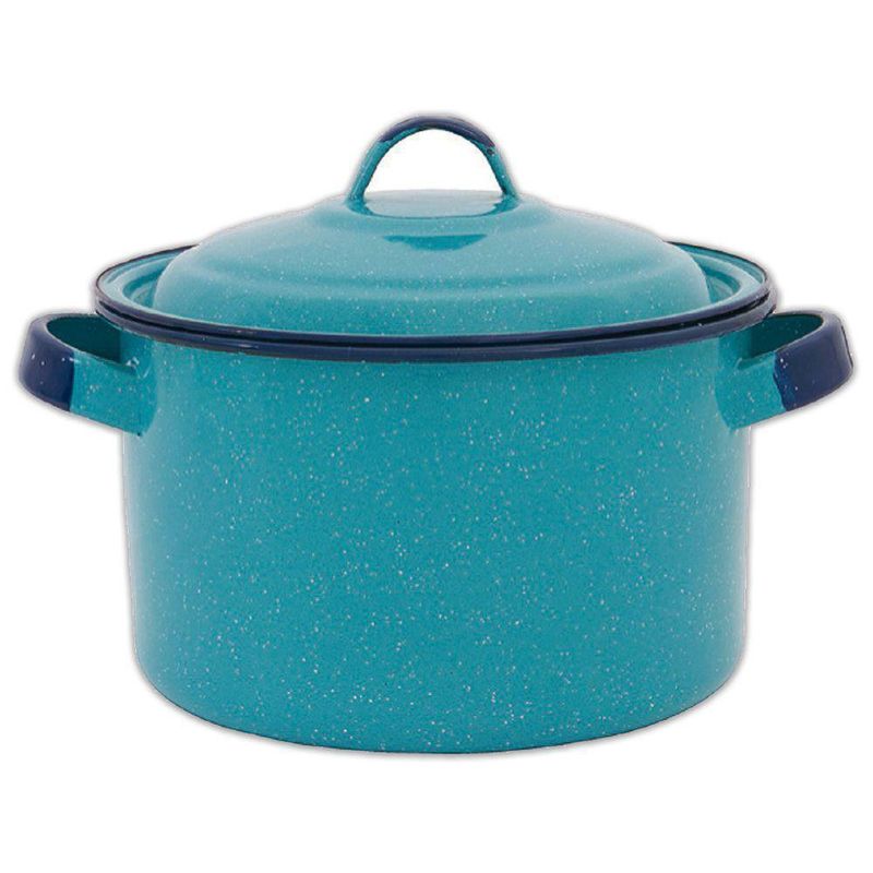 Olla Recta 20 Orejas Roladas Azul Turquesa