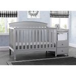 Cuna De Madera Con Cambiador Abby Gris - Delta