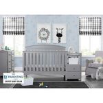 Cuna De Madera Con Cambiador Abby Gris - Delta