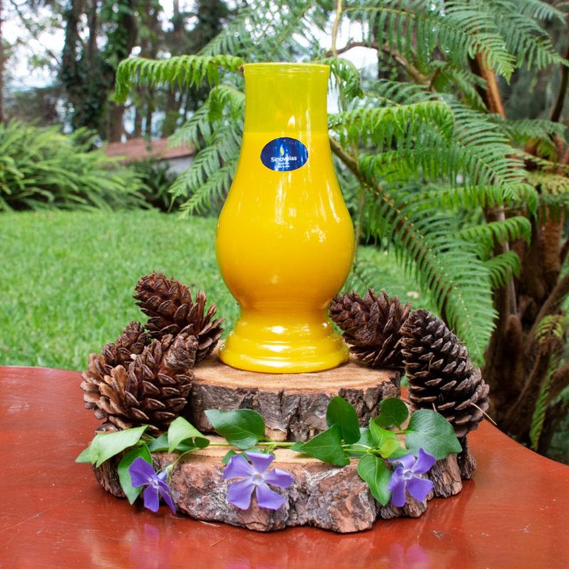 Veladora Kinque Amarilla Aroma Citronela 20.5X9.7 Cm - Sinovelas