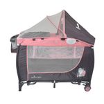 Cuna Corral Mecedora Nápoles Rosado - Premium Baby