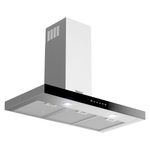 Campana De Pared Plateada y Negra 90 Cm - Whirlpool