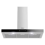 Campana De Pared Plateada y Negra 90 Cm - Whirlpool