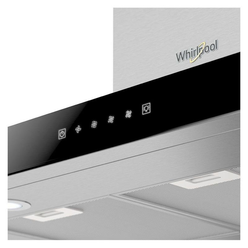Campana De Pared Plateada y Negra 90 Cm - Whirlpool