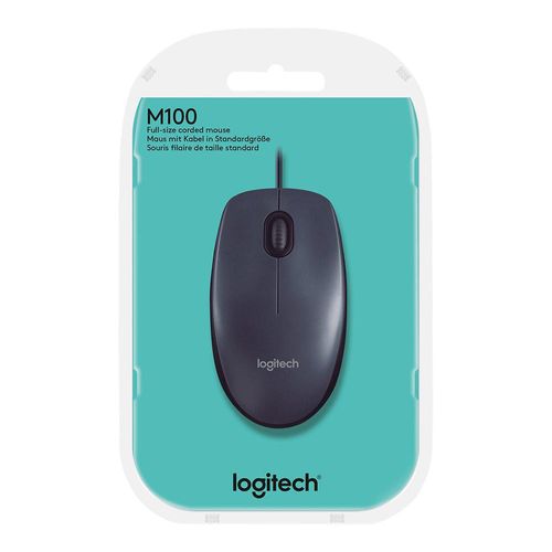 Mouse Alámbrico Negro - Logitech