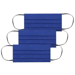 Set de 3 Mascarillas Lavables 3 Capas Azul