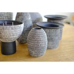 Florero Lund De Cerámica Artesanal Negro 10x13 Cm - Topis