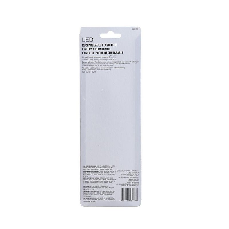 Linterna de Mano Recargable de 100 Lm - Ace