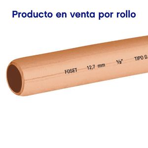 Tubo De Cobre Flexible 1/2 Plg Rollo De15 M - Foset