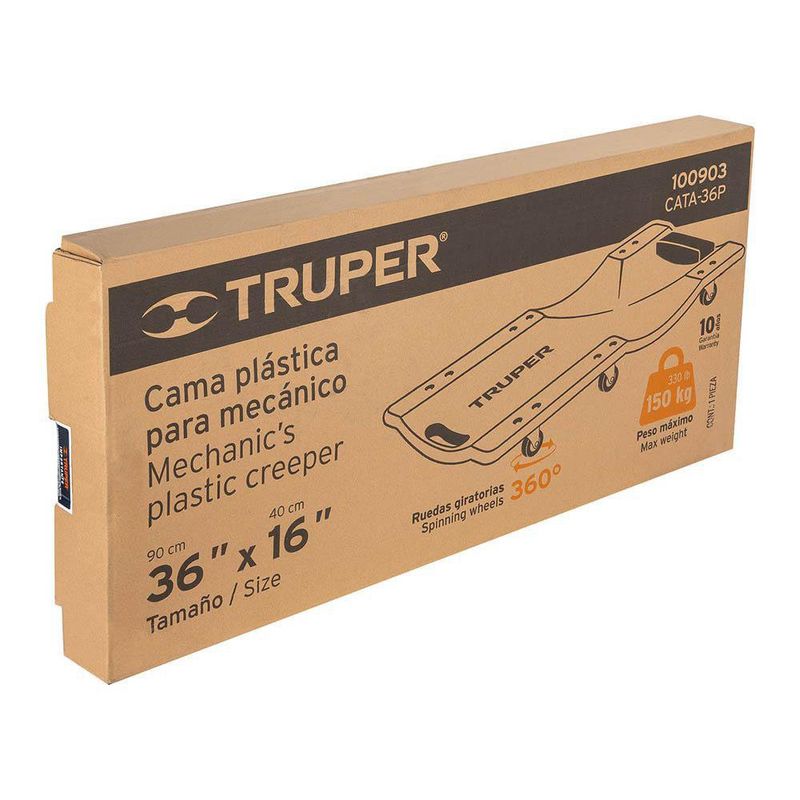 Cama Plástica Para Mecánico De 91 X 41 Cm - Truper