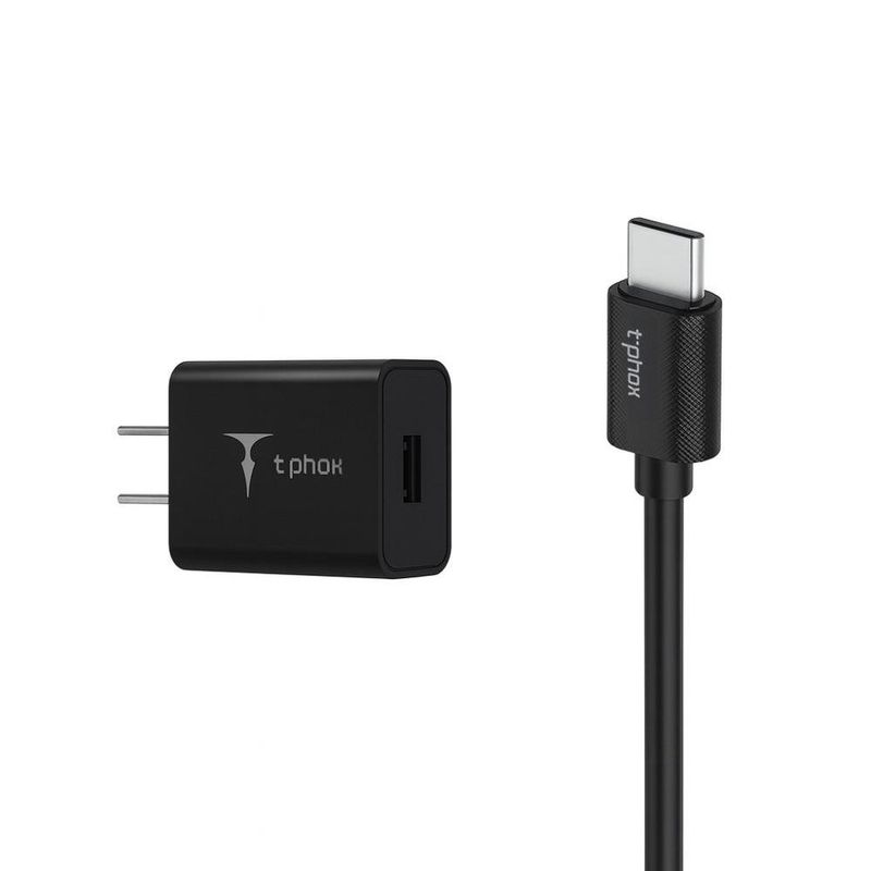 Cargador de Pared USB Tipo C con Cable Foxbox Color Negro