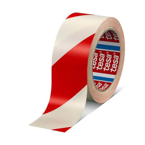 Cinta De Marcaje Para Piso Rojo Y Blanco 50 Mm - Tesa