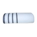 Toalla De Baño 90X150 Cm Blanco Y Gris Oscuro - Viva