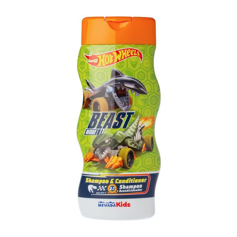 Botella De Shampoo Y Acondicionador Para Niño 473 Ml - Hot Wheels